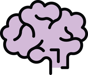 Poster - brainstorming icon outline vector. brain group. business idea color flat