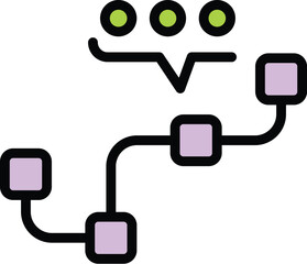 Poster - Insight icon outline vector. Study case. Risk result color flat