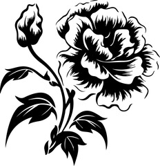 Naklejka na meble Silhouette flower plant images