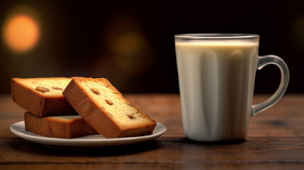 coffee and cookies HD 8K wallpaper Stock Photographic Image
