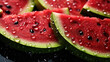 Fresh slices of watermelon, background