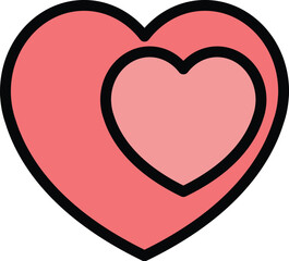 Aufkleber - Keep heart health icon outline vector. Home corona. Pandemic sick color flat