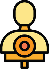 Poster - archery aim icon outline vector. target arrow. bullseye arrow color flat
