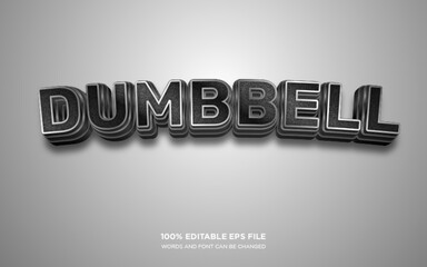 Wall Mural - Dumbbell 3D editable text style effect	
