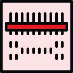 Fototapete - Qr reader icon outline vector. Code scan. Bar scanner color flat