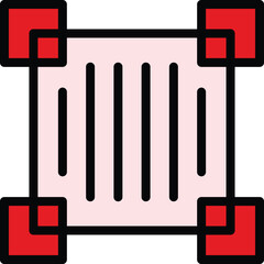 Poster - Scanning code frame icon outline vector. Qr scan. Scanner qrcode color flat