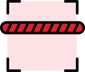 Poster - Reading barcode icon outline vector. Qr scanner. Code scan color flat
