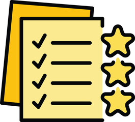 Poster - privacy papers icon outline vector. secret data. document protection color flat
