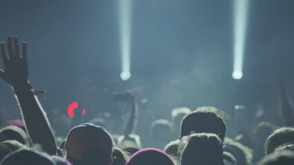 Wall Mural - Singer performing on stage with band in nightclub