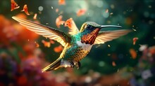 Life With A Hummingbird In Flight, Generative AI.