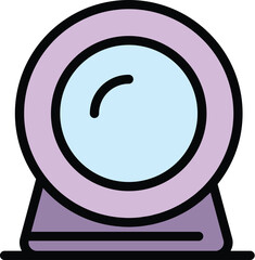 Poster - Video conference icon outline vector. Online seminar. Web presentation color flat