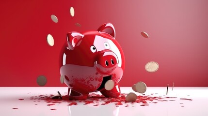 Piggy bank. Generative AI