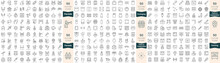 300 Thin Line Icons Bundle. In This Set Include Packaging, Parade, Parking, Party And Celebration