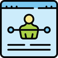 Poster - Customer service icon outline vector. Support call. Client retention color flat
