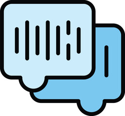 Poster - Customer communication icon outline vector. Service support. Client center color flat