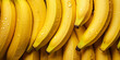 Fresh yellow bananas fruit background image. Generative AI graphic