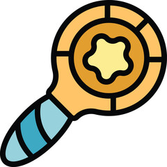 Wall Mural - Rattle toy icon outline vector. Motor fine. Game therapy color flat