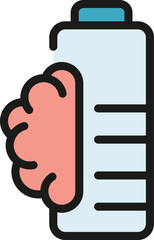 Poster - Memory battery icon outline vector. Backup ram. Macro card color flat