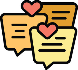 Poster - Speech bubble icon outline vector. Sale chat. Price label color flat