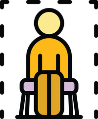 Poster - Human safety icon outline vector. Health care. Family secure color flat