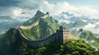 The Great Wall of China with a beautiful view china tourism