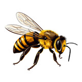 Fototapeta Zwierzęta - A bee on a white background