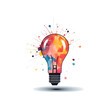 © LUPACO PNG - a vibrant and artistic light bulb with a unique design