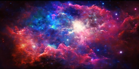 Wall Mural - Abstract colorful space galaxy cloud nebula. Universe science astronomy. Supernova background wallpaper