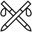 poles icon. A single symbol with an outline style