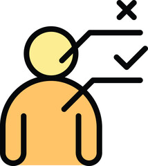 Poster - Patient diagnostic icon outline vector. Health care. Medical radiology color flat