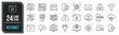 © Abbasy  Kautsar - Internet simple minimal thin line icons. Related information technology, mobile, social media. Editable stroke. Vector illustration.