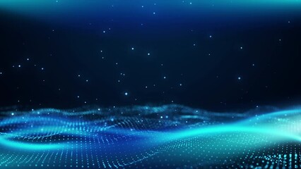 abstract wave technology particle background concept.