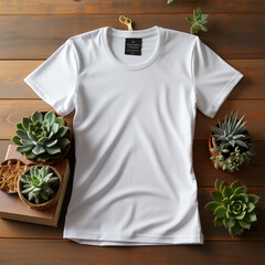 Wall Mural - white t-shirt mockup