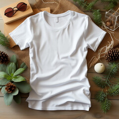 Wall Mural - white t-shirt mockup