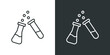 Laboratory beaker icon. Science technology