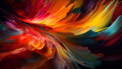 Vibrant colors, abstract shapes, painted images a modern masterpiece generated by AI