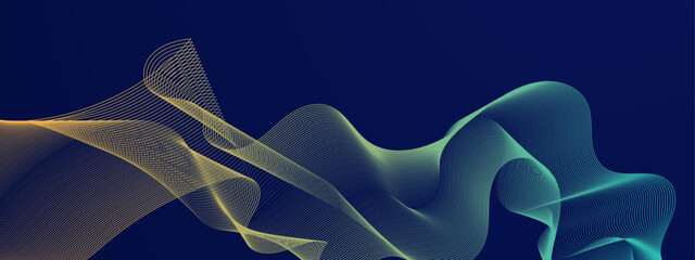 Aufkleber - Simple minimal dark blue abstract business presentation background with light stripes and overlap layers. Abstract gemoetric pattern luxury dark blue background