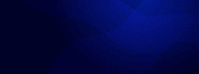 Flowing dark blue curve shape with soft gradient vector abstract background, relaxing and tranquil art, can illustrate health medical or sound of music.