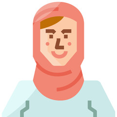 Wall Mural - Arab woman .flat icon design