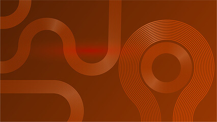 Abstract vector wave line flowing orange gradient color isolated on black background for design elements in concept technology, music, science, A.I, tech banner