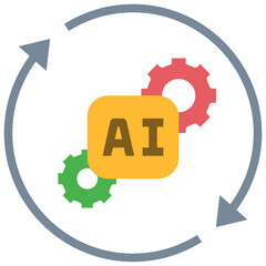 Wall Mural - automation flat style icon