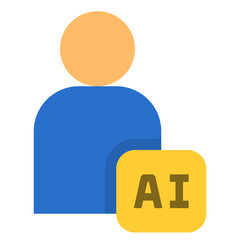 Wall Mural - personal assistance flat style icon