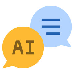 Wall Mural - chatbot flat style icon