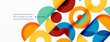 © antishock - Colorful circle abstract background. Minimal geometric template for wallpaper, banner, presentation