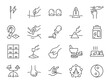 Traditional Chinese medicine icon set. It included medical, treatment, cure, heal, and more icons. Editable Vector Stroke.
