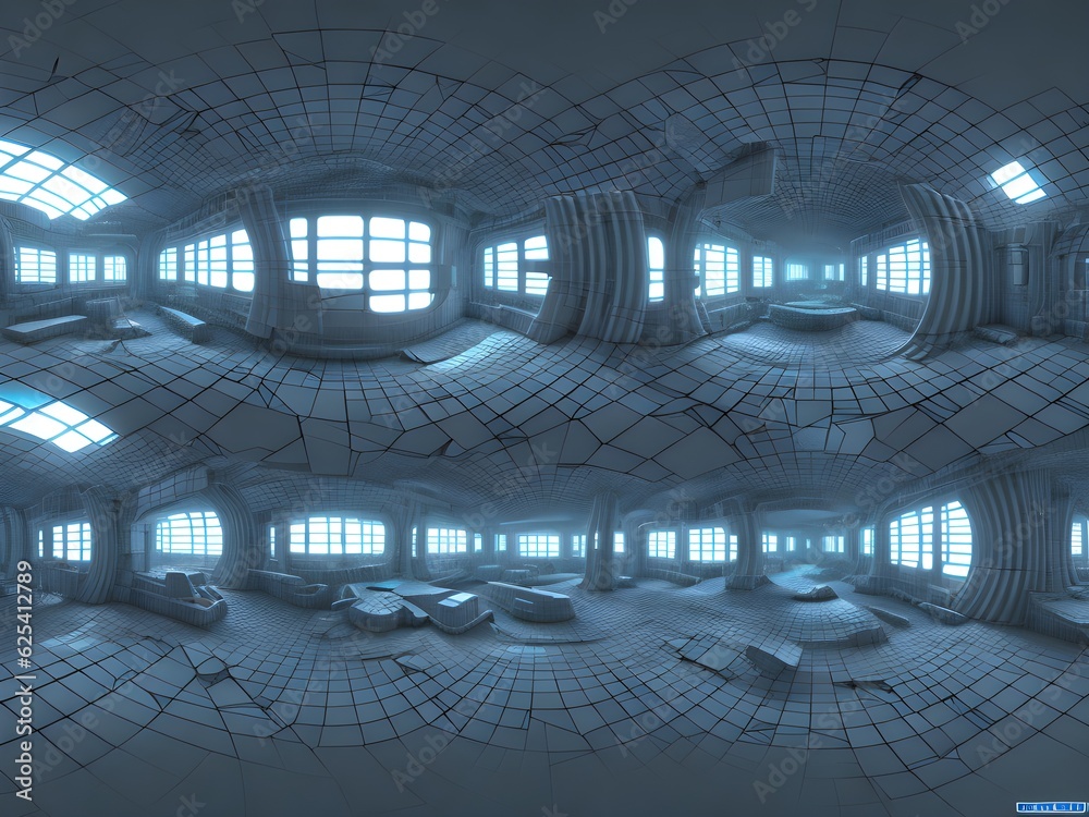 Futuristic Pseudo-360 HDRI Fractal Environment Map, Generative AI ...