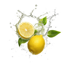 Lemon Splash Isolated