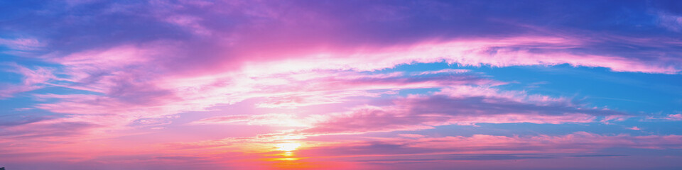Wall Mural - colorful cloudy sky at sunset. gradient color. sky texture. abstract nature background