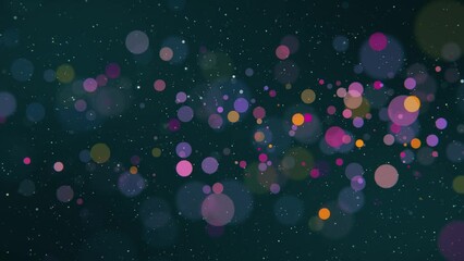 Wall Mural - 4K Rising glitter shine Floating Dust Particles Star rain Abstract New background. shining. Shimmering Glittering Particles Bokeh. New year Christmas 2024, 2025. event, festival, party, Award, stage