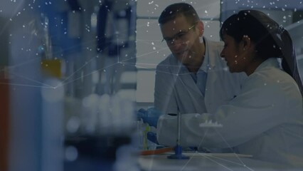 Poster - Animation of network of connections over diverse scientists in laboratory